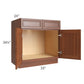 RTA Phoenix Caramel Glaze 33" Sink Base Cabinet with 1 Decorative End Panel