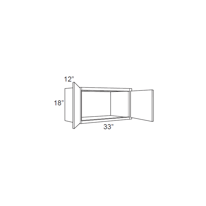 RTA Phoenix Caramel Glaze 33" x 18" Wall Cabinet