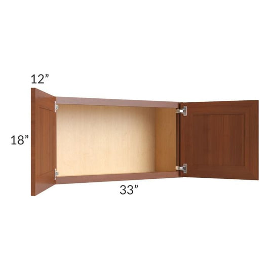 RTA Phoenix Caramel Glaze 33" x 18" Wall Cabinet
