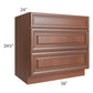 RTA Phoenix Caramel Glaze 36" 3-Drawer Base Cabinet