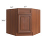 RTA Phoenix Caramel Glaze 36" Diagonal Corner Sink Base Cabinet
