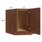 RTA Phoenix Caramel Glaze 36" Diagonal Corner Sink Base Cabinet with 1 Decorative End Panel
