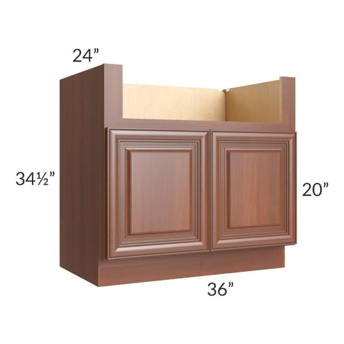 RTA Phoenix Caramel Glaze 36" Farm Sink Base Cabinet