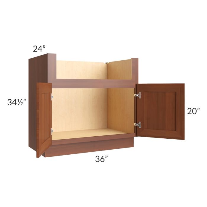 RTA Phoenix Caramel Glaze 36" Farm Sink Base Cabinet