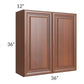 RTA Phoenix Caramel Glaze 36" x 36" Wall Cabinet