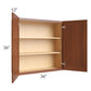 RTA Phoenix Caramel Glaze 36" x 36" Wall Cabinet with 1 Decorative End Panel