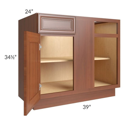 RTA Phoenix Caramel Glaze 42" Blind Base Cabinet with 2 Decorative End Panels