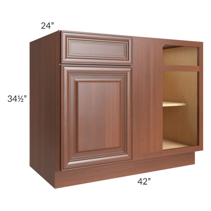 RTA Phoenix Caramel Glaze 45" Blind Base Cabinet with 1 Decorative End Panel