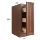 RTA Phoenix Caramel Glaze 9" Spice Base Cabinet with 2 Decorative End Panels