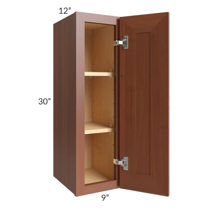 RTA Phoenix Caramel Glaze 9" x 30" Wall Cabinet with 1 Decorative End Panel