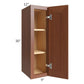 RTA Phoenix Caramel Glaze 9" x 30" Wall Cabinet with 2 Decorative End Panels