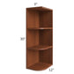 RTA Phoenix Caramel Glaze 9" x 30" Wall End Shelf Cabinet