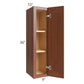 RTA Phoenix Caramel Glaze 9" x 36" Wall Cabinet with 1 Decorative End Panel