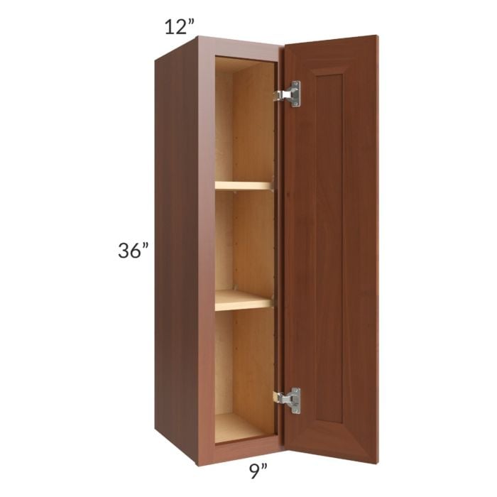 RTA Phoenix Caramel Glaze 9" x 36" Wall Cabinet with 2 Decorative End Panels