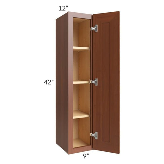 RTA Phoenix Caramel Glaze 9" x 42" Wall Cabinet with 1 Decorative End Panel