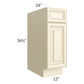RTA Phoenix Cream Glaze 12" Base Cabinet