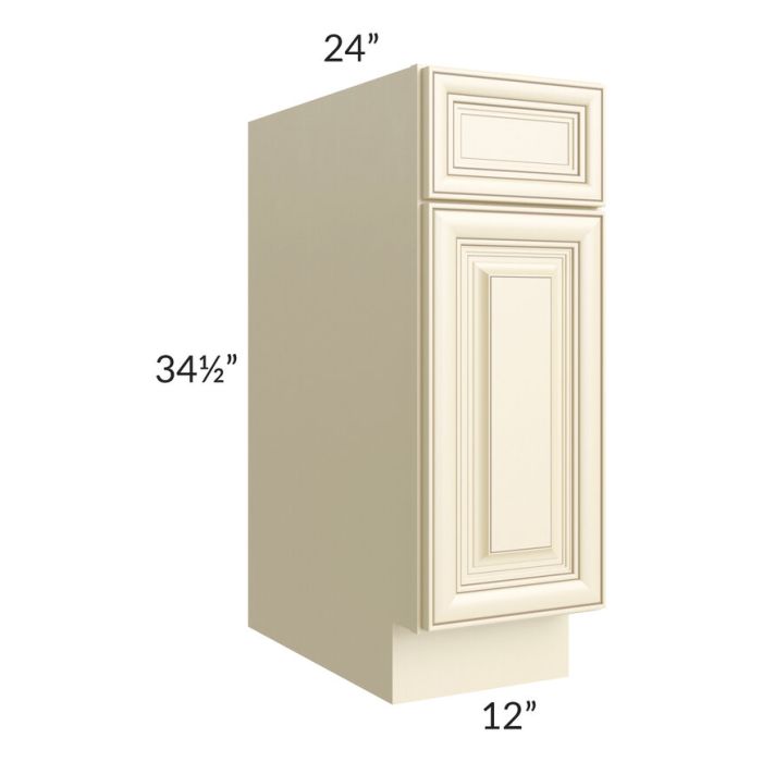 RTA Phoenix Cream Glaze 12" Base Cabinet