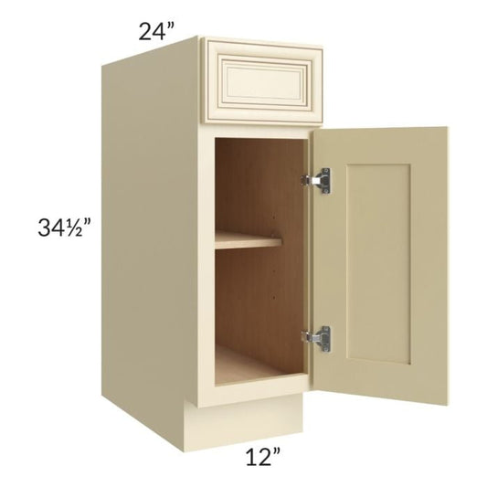 RTA Phoenix Cream Glaze 12" Base Cabinet