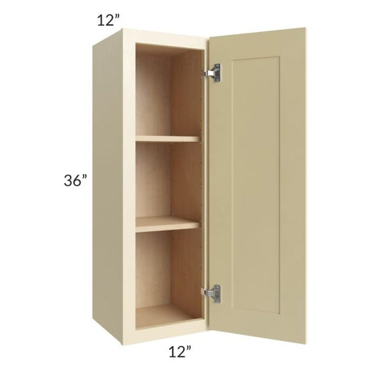 RTA Phoenix Cream Glaze 12" x 36" Wall Cabinet with 2 Decorative End Panels