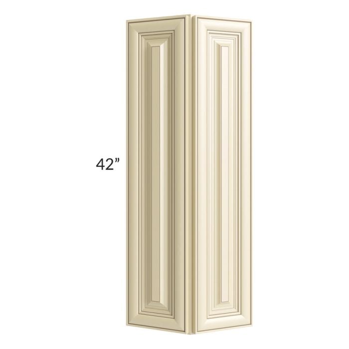 RTA Phoenix Cream Glaze 12" x 42" Wall End Cabinet