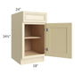 RTA Phoenix Cream Glaze 18" Base Cabinet with Trash Can Insert and Can