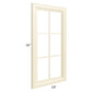 RTA Phoenix Cream Glaze 18" x 36" Mullion Glass Door Only