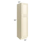 RTA Phoenix Cream Glaze 18" x 84" Wall Pantry with 2 Decorative End Panels