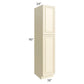 RTA Phoenix Cream Glaze 18" x 90" Wall Pantry with 4 Roll Out Trays