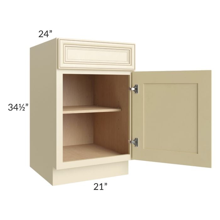 RTA Phoenix Cream Glaze 21" Base Cabinet