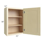RTA Phoenix Cream Glaze 21" x 30" Wall Cabinet with 1 Decorative End Panel