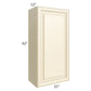 RTA Phoenix Cream Glaze 21" x 42" Wall Cabinet with Mullion Glass Door