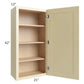 RTA Phoenix Cream Glaze 21" x 42" Wall Cabinet with Mullion Glass Door