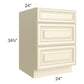 RTA Phoenix Cream Glaze 24" 3-Drawer Base Cabinet