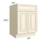 RTA Phoenix Cream Glaze 24" Sink Base Cabinet