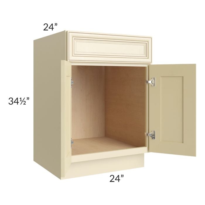 RTA Phoenix Cream Glaze 24" Sink Base Cabinet