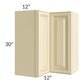 RTA Phoenix Cream Glaze 24" x 30" Easy Reach Corner Wall Cabinet