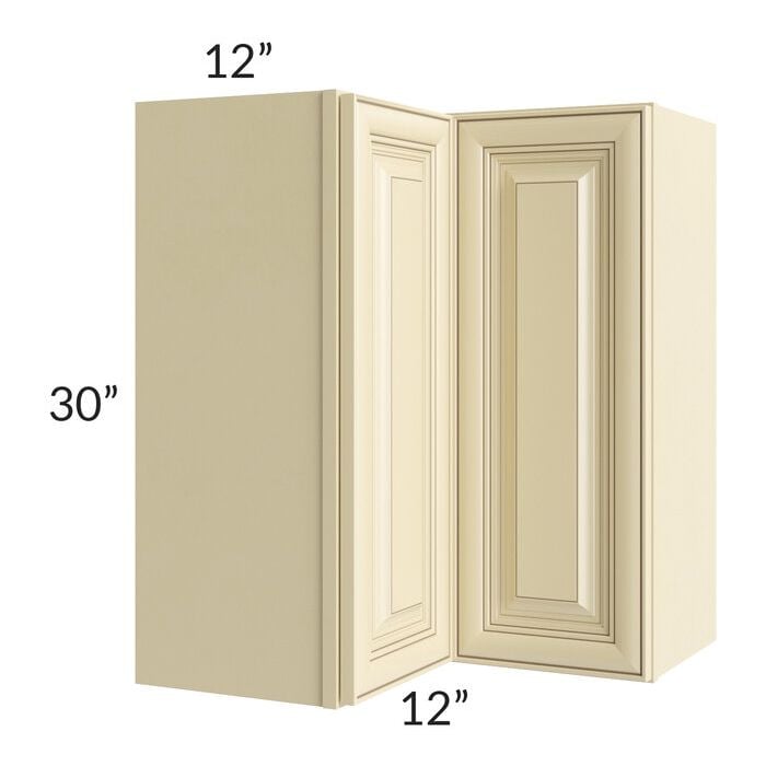 RTA Phoenix Cream Glaze 24" x 30" Easy Reach Corner Wall Cabinet