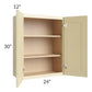 RTA Phoenix Cream Glaze 24" x 30" Wall Cabinet with 1 Decorative End Panel