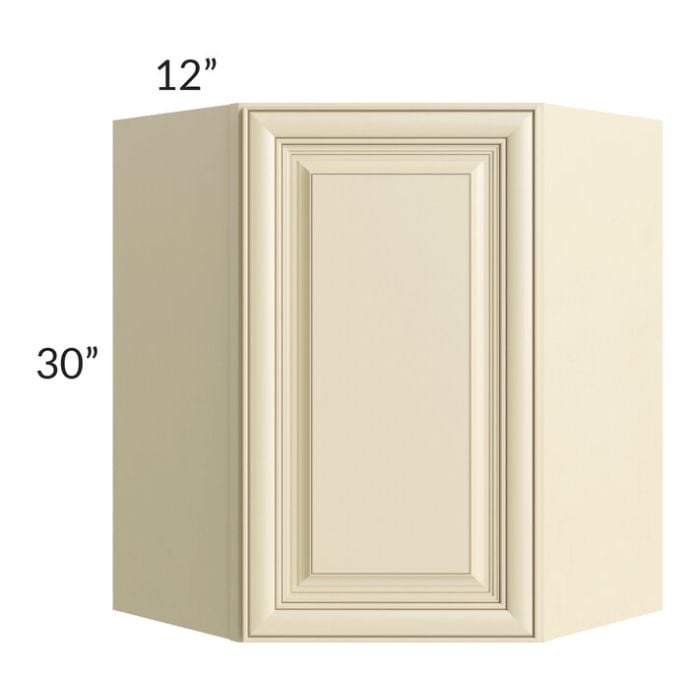 RTA Phoenix Cream Glaze 24" x 30" Wall Diagonal Corner Cabinet