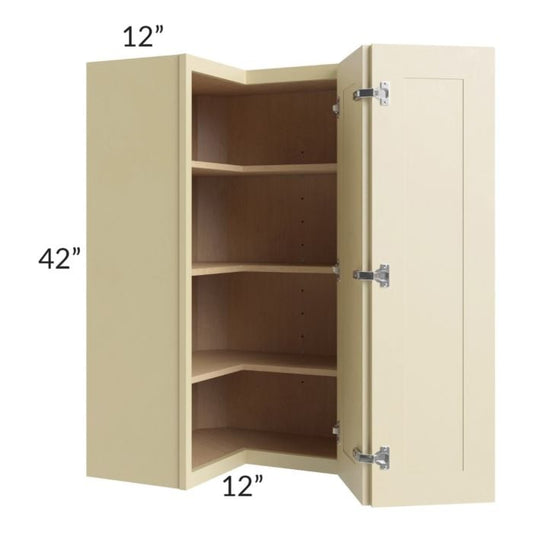 RTA Phoenix Cream Glaze 24" x 42" Easy Reach Corner Wall Cabinet