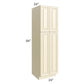 RTA Phoenix Cream Glaze 24" x 84" Wall Pantry with 1 Roll Out Tray