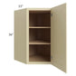 RTA Phoenix Cream Glaze 27" x 36" Wall Diagonal Corner Cabinet