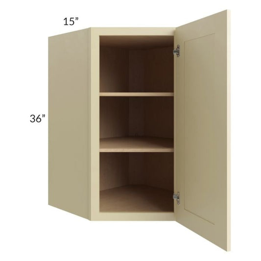 RTA Phoenix Cream Glaze 27" x 36" Wall Diagonal Corner Cabinet