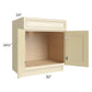 RTA Phoenix Cream Glaze 30" Sink Base Cabinet with 2 Decorative End Panels