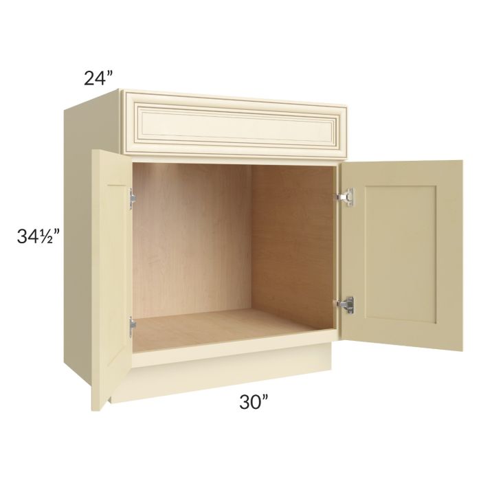 RTA Phoenix Cream Glaze 30" Sink Base Cabinet