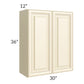 RTA Phoenix Cream Glaze 30" x 36" Wall Cabinet