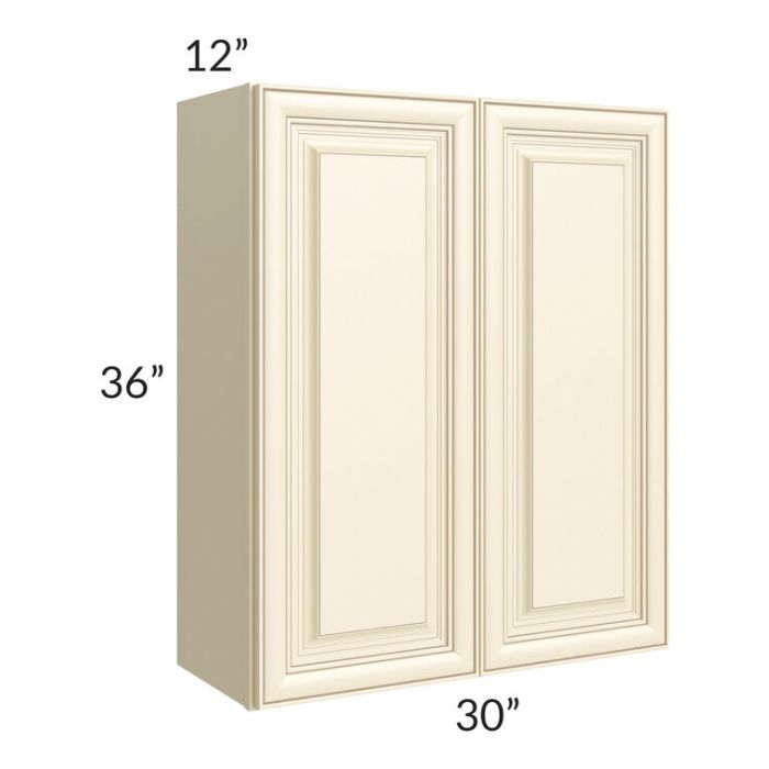 RTA Phoenix Cream Glaze 30" x 36" Wall Cabinet