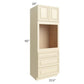 RTA Phoenix Cream Glaze 31.5" x 90" Oven Cabinet with 2 Decorative End Panels