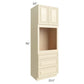 RTA Phoenix Cream Glaze 31.5" x 96" Oven Cabinet with 1 Decorative End Panel