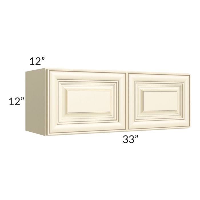 RTA Phoenix Cream Glaze 33" x 12" Wall Cabinet